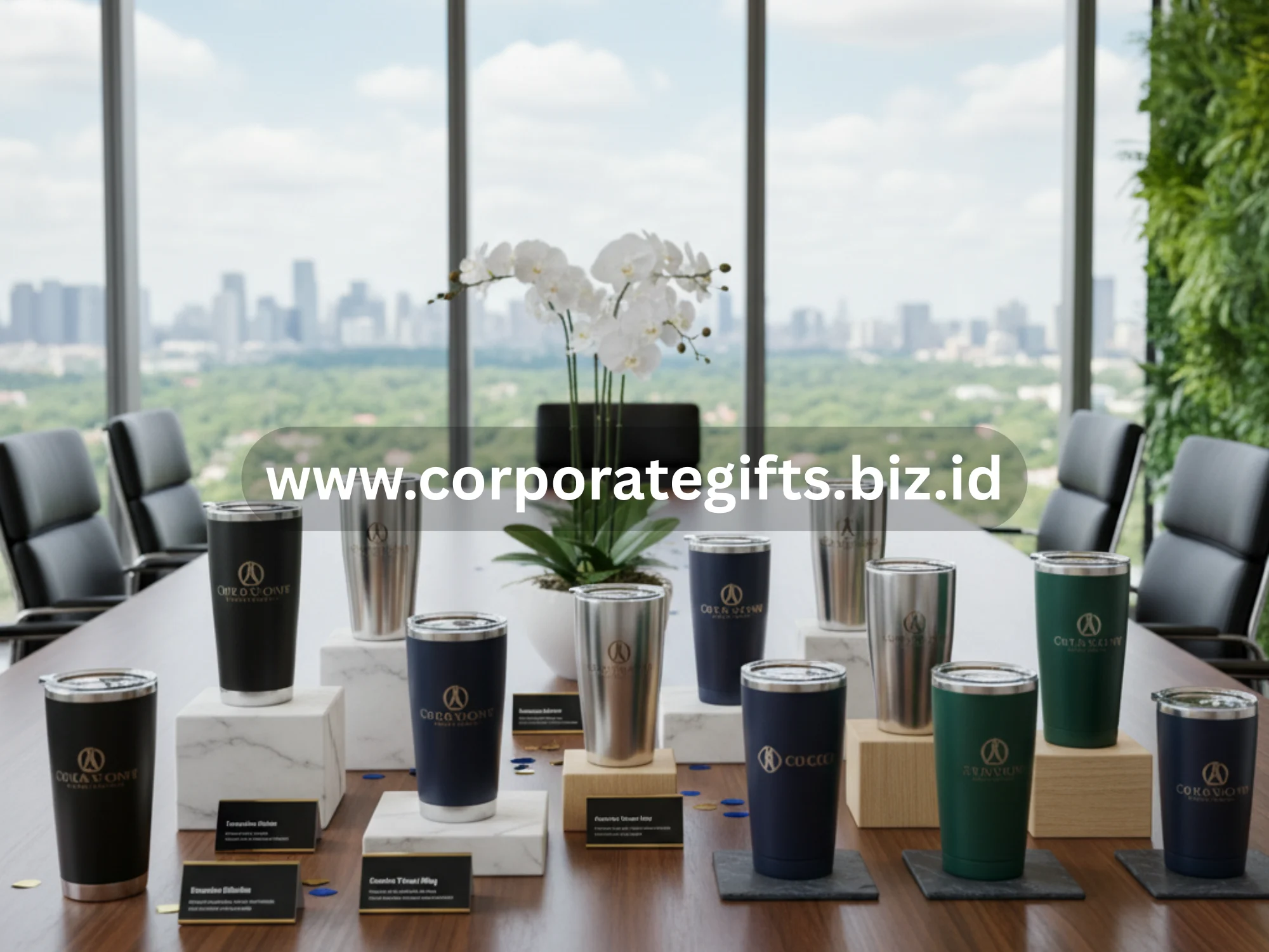 Souvenir tumbler kantor untuk promosi branding